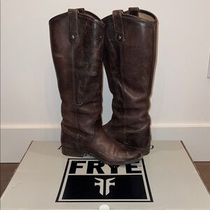 Frye Melissa Button Distressed Boots, Slate
